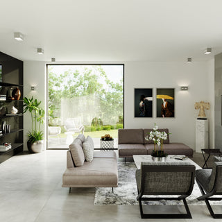 Plafonnier moderne | Luminaire en aluminium gris - Éclairage de salon par Lumavera