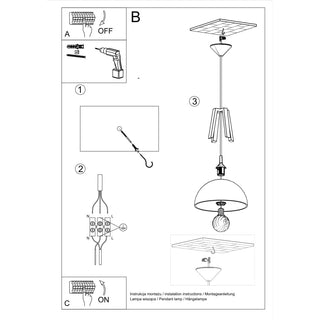 Suspension en bois blanc – Suspension scandinave avec finition en bois chaleureux