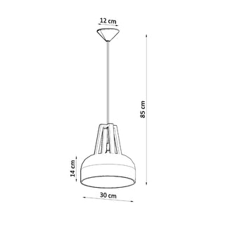 Suspension dôme noire – Suspension moderne en bois naturel pour salle à manger