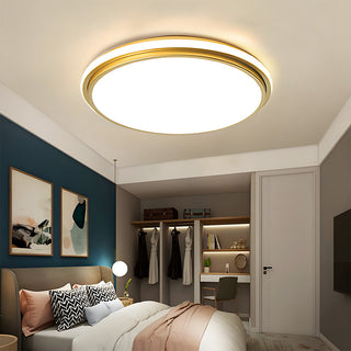 LED minimalist circular ceiling lamp white metal – glow