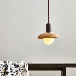 Vintage frosted pendant close-up — ceramic small ceiling fixture