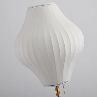 Classic silk white floor lamp wide — elegant warm