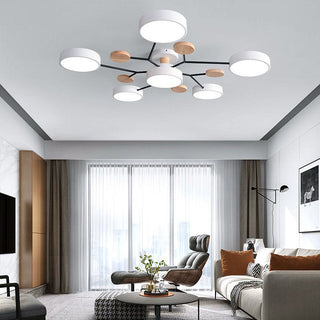 Multi-arm LED chandelier ceiling light – adjustable living space