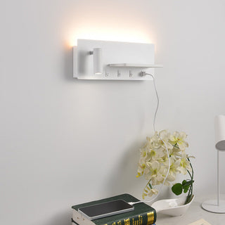 Adjustable iron modern LED bedside wall sconce — reading