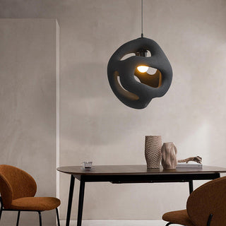 Round ball pendant side view — kitchen island modern fixture