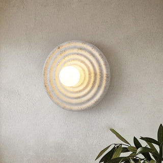 Industrial wall lamp round circle glass illuminated — resin