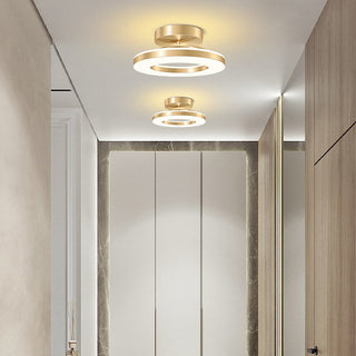 Luxury gold geometry ring LED ceiling light, modern lamp fixture