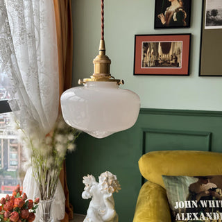Retro lantern ceiling lamp with adjustable cord length