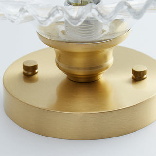 Glass Ceiling Light - Semi Flush Mount Copper Frame Mini Ceiling Lamp