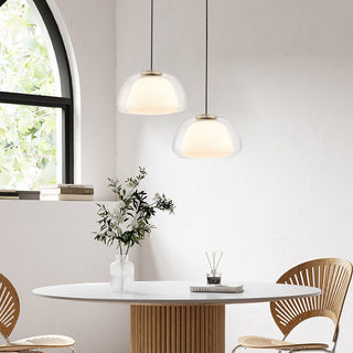 Adjustable Nordic glass pendant lamp — modern dining