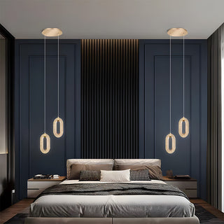 Zinc alloy pendant side view — Nordic modern LED ceiling fixture