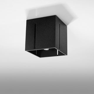 Plafonnier Carré Noir – Plafonnier Perforé Moderne | Lumavera