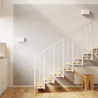 Applique murale blanche moderne – Lampe murale en acier | Une touche lumineuse chic pour le salon