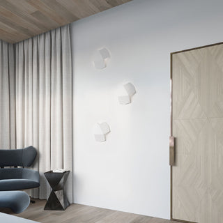 Applique Murale Blanche en Acier – Lampe Murale Designer Compacte à Ambiance Réglable
