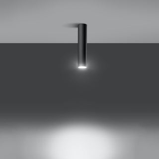Black Cylinder Ceiling Light – Modern Cylindrical Lamp | Directed Lighting Fixture