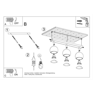 Plafonnier Blanc Moderne – Spots Orientables pour Salon