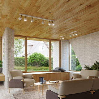 Plafonnier Blanc Moderne – Spots Orientables pour Salon