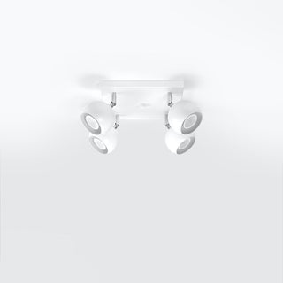 White Ceiling Spotlight – Modern 4-Light Ceiling Lamp with Adjustable Spotlights