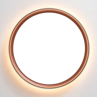 Acrylic round ceiling light brown – minimalist LED bedroom