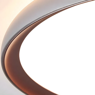 LED brown round ceiling fixture – minimalist acrylic glow