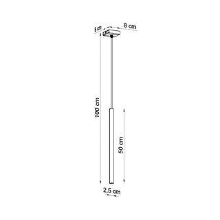Suspension Tube Luminaire en Métal Blanc – Lampe Suspendue Moderne pour Éclairage de Salle à Manger et d'Espace de Travail