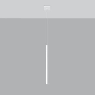 Suspension Tube Luminaire en Métal Blanc – Lampe Suspendue Moderne pour Éclairage de Salle à Manger et d'Espace de Travail