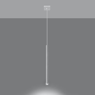 Suspension Tube Luminaire en Métal Blanc – Lampe Suspendue Moderne pour Éclairage de Salle à Manger et d'Espace de Travail