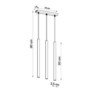 Suspension blanche – Lampe cylindrique en métal pour éclairage de salon