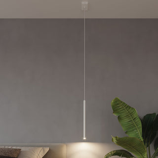 Suspension cylindrique blanche – Luminaire à 5 ampoules pour salon par Lumavera