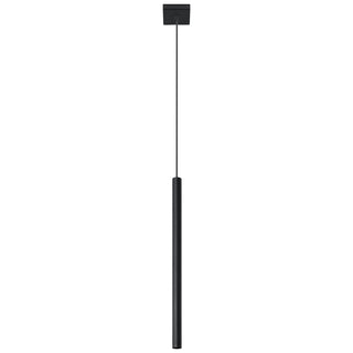 Suspension tube noire – Luminaire suspendu minimaliste pour îlot de cuisine | Lampe tube moderne