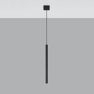 Suspension tube noire – Luminaire suspendu minimaliste pour îlot de cuisine | Lampe tube moderne