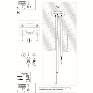 Suspension Cylindrique en Métal Noir – Luminaire Suspendu avec Finition Noire Élégante