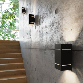 Applique Murale Noire Moderne - Lampe Murale Contemporaine en Aluminium | Éclairage Minimaliste Élégant