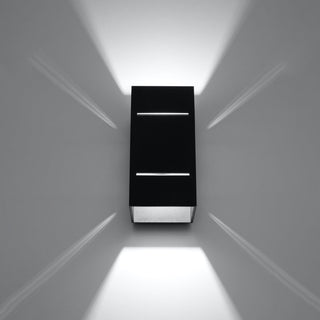 Applique Murale Noire Moderne - Lampe Murale Contemporaine en Aluminium | Éclairage Minimaliste Élégant