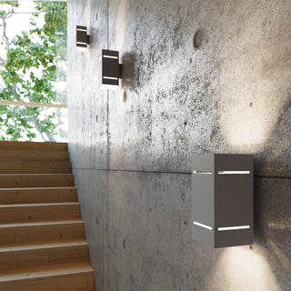 Modern Outdoor LED Wall Lamp – Grey Aluminum Wall Light | Energy Efficient Outdoor Lighting