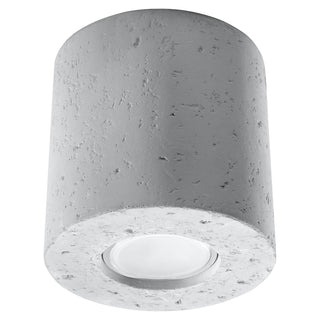 Plafonnier Industriel en Béton – Suspension Grise Style Loft Moderne
