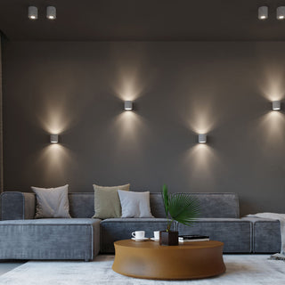 Plafonnier Industriel en Béton – Suspension Grise Style Loft Moderne