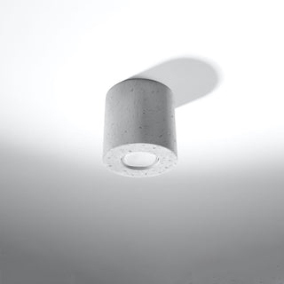 Plafonnier Industriel en Béton – Suspension Grise Style Loft Moderne