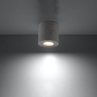 Plafonnier Industriel en Béton – Suspension Grise Style Loft Moderne