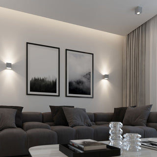Plafonnier en Béton – Lampe Grise Industrielle | Éclairage de Salon par Lumavera