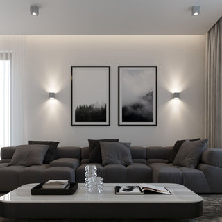 Plafonnier en Béton – Lampe Grise Industrielle | Éclairage de Salon par Lumavera