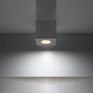 Plafonnier en Béton – Lampe Grise Industrielle | Éclairage de Salon par Lumavera