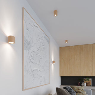 Natural Wood Ceiling Light – Scandinavian Minimalist Wooden Lamp by Lumavera