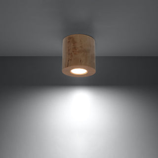 Natural Wood Ceiling Light – Scandinavian Minimalist Wooden Lamp by Lumavera