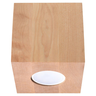 Plafonnier en bois naturel – Lampe en bois scandinave pour l'éclairage du salon