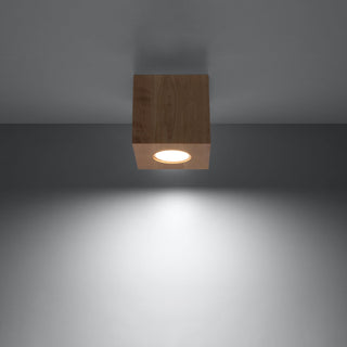Plafonnier en bois naturel – Lampe en bois scandinave pour l'éclairage du salon