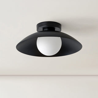 Kitchen flush mount ceiling light, round metal modern design