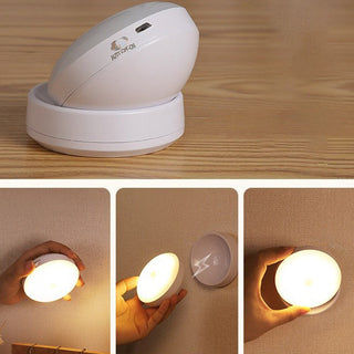 Mini applique murale LED – Lampe sans fil rechargeable en acrylique blanc pour couloir et salle à manger