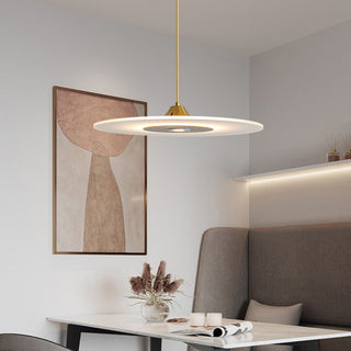 Nordic flat LED pendant light for dining room ceiling