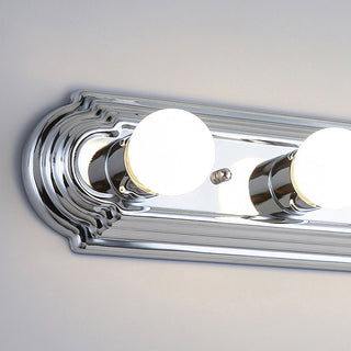 Applique murale de salle de bain en métal nordique - Luminaire argenté compatible ampoule E27